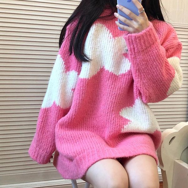 winter new japanese retro harajuku style flowers loose round neck pullover student knitted sweater women1, White;black
winter new japanese retro harajuku style flowers loose round neck pullover student knitted sweater women1, White;black