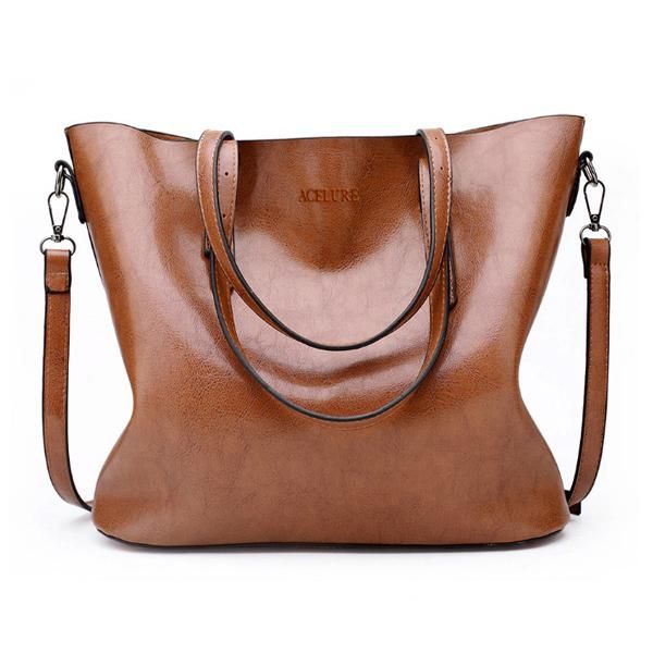 women shoulder bag fashion women handbags oil wax leather large capacity tote bag casual pu leather messenger
women shoulder bag fashion women handbags oil wax leather large capacity tote bag casual pu leather messenger