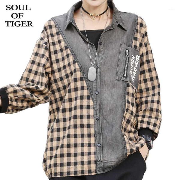 soul of tiger 2020 new european fashion ladies punk and blouses womens patchwork plaid shirts vintage denim autumn clothes1, White
soul of tiger 2020 new european fashion ladies punk and blouses womens patchwork plaid shirts vintage denim autumn clothes1, White