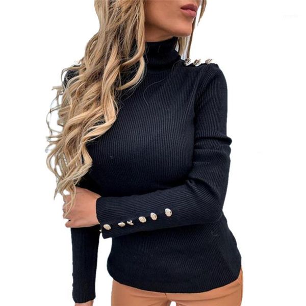 hirigin black white button sweaters knitwear women turtleneck long sleeve slim fit stretch basic knit 1, White;black
hirigin black white button sweaters knitwear women turtleneck long sleeve slim fit stretch basic knit 1, White;black