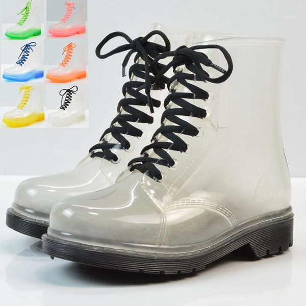 fashion spring summer women's flat with transparent rain boots pvc four seasons booties students waterproof water shoes1, Black
fashion spring summer women's flat with transparent rain boots pvc four seasons booties students waterproof water shoes1, Black
