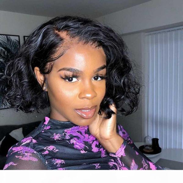 short silk base 13*4 lace front wig loose wave human hair wigs for women brazilian remy hair pre plucked lace wig glueless, Black;brown
short silk base 13*4 lace front wig loose wave human hair wigs for women brazilian remy hair pre plucked lace wig glueless, Black;brown
