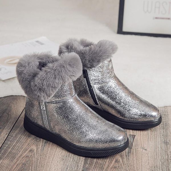 2020 women's snow boots warm and velvet cotton shoes plus size short boots women winter new sequined women's, Black
2020 women's snow boots warm and velvet cotton shoes plus size short boots women winter new sequined women's, Black