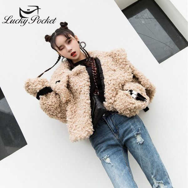 women's fur & faux women winter street style fshion thick artificial wool khaki large lapel short coat ladies warm slim plush zy40, Black
women's fur & faux women winter street style fshion thick artificial wool khaki large lapel short coat ladies warm slim plush zy40, Black