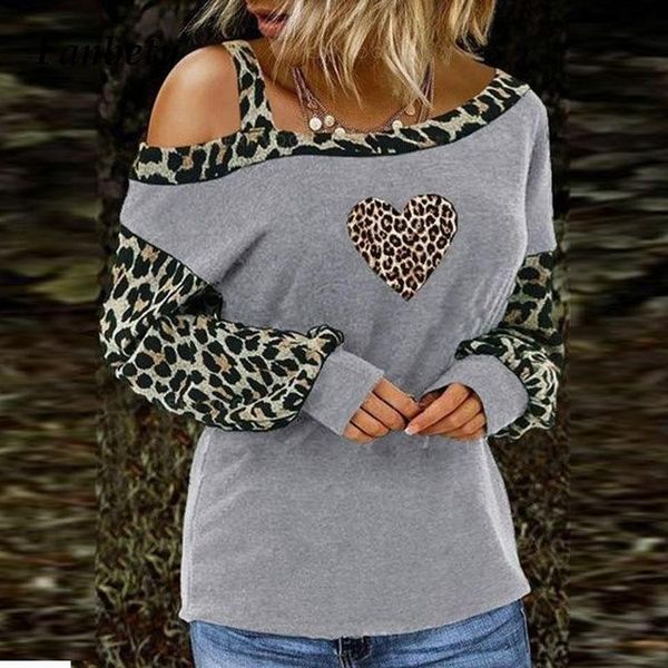 one-shoulder strap blouse shirt women heart leopard print patchwork pullover autumn ladies elegant long sleeve blusa, White
one-shoulder strap blouse shirt women heart leopard print patchwork pullover autumn ladies elegant long sleeve blusa, White