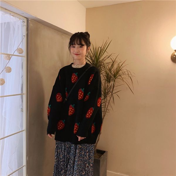 korean new sweet girl pulloverstrawberry pullover strawberry pullover knitting sweater for autumn and winter 2019 cj7ue, White;black
korean new sweet girl pulloverstrawberry pullover strawberry pullover knitting sweater for autumn and winter 2019 cj7ue, White;black