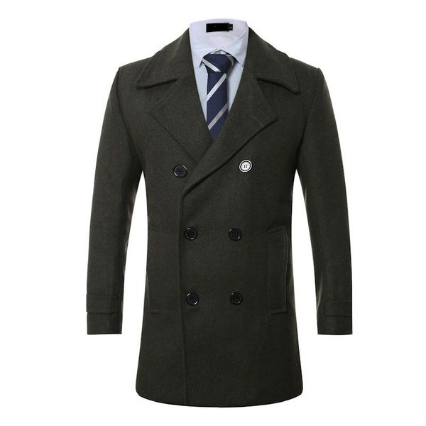 2020 autumn and winter new style mid-length solid color double breasted wool casual men duffle coat, Black
2020 autumn and winter new style mid-length solid color double breasted wool casual men duffle coat, Black