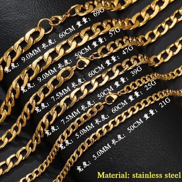18k gold plated stainless steel 1:1 nk chain necklace hiphop fashion men's figaro chain, Silver
18k gold plated stainless steel 1:1 nk chain necklace hiphop fashion men's figaro chain, Silver