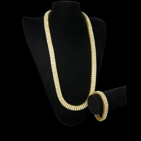 zinc alloy 3 rows rhinestone crystal bracelet bangle necklace hip hop chains bling shiny women men rock punk jewelry set, Golden;silver
zinc alloy 3 rows rhinestone crystal bracelet bangle necklace hip hop chains bling shiny women men rock punk jewelry set, Golden;silver
