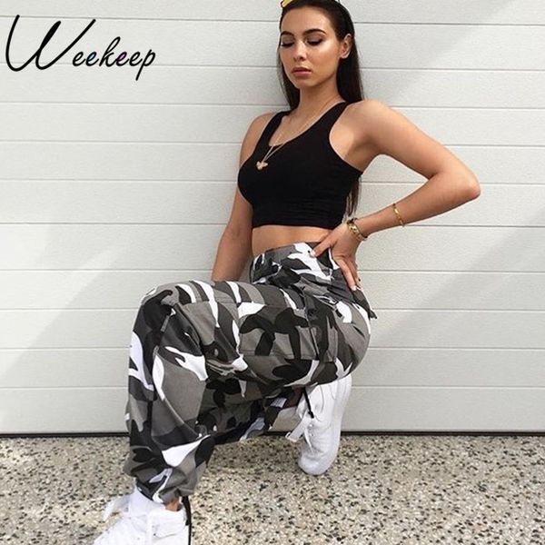 weekeep women high waist camouflage pants fashion pantalon femme trouser ankle-length sweatpants cotton streetwear camo pants y200114, Black;white
weekeep women high waist camouflage pants fashion pantalon femme trouser ankle-length sweatpants cotton streetwear camo pants y200114, Black;white