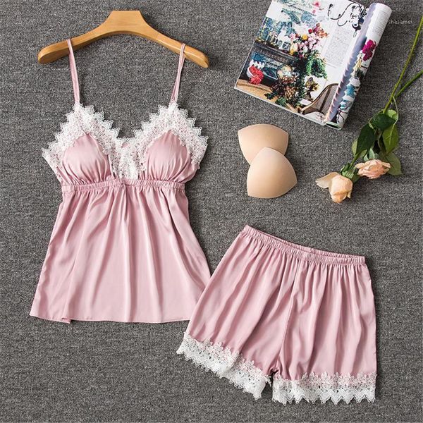 daeyard silk pajamas sets women summer sleepwear lace patchwork lingerie cami and shorts 2pcs satin pyjamas home clothes1, Black;red
daeyard silk pajamas sets women summer sleepwear lace patchwork lingerie cami and shorts 2pcs satin pyjamas home clothes1, Black;red