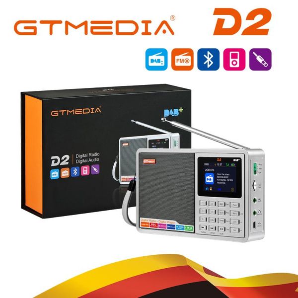 gtmedia d2 digital radio fm stereo/ dab multi band radio 2.4"tft-lcd color display alarm clock 18650 lithium rechargeable battey
gtmedia d2 digital radio fm stereo/ dab multi band radio 2.4"tft-lcd color display alarm clock 18650 lithium rechargeable battey