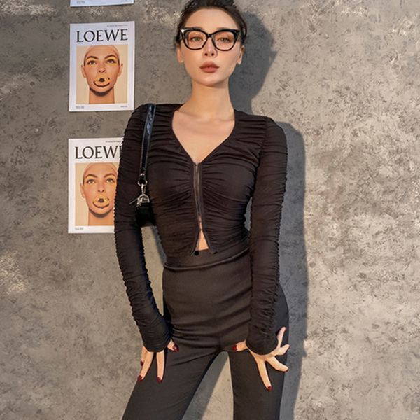 2021 new winter all-match skinny draped with tight v-cleavage solid streetwear fashion t-shirts elastic long sleeve tshirt 3ogv, White
2021 new winter all-match skinny draped with tight v-cleavage solid streetwear fashion t-shirts elastic long sleeve tshirt 3ogv, White