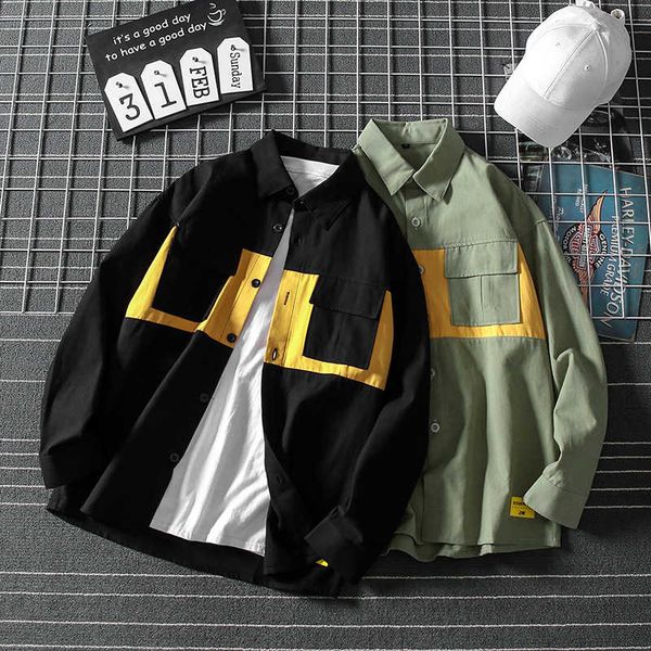 tooling men's long sleeve shirt korean summer thin handsome loose casual coat fashion brand, White;black
tooling men's long sleeve shirt korean summer thin handsome loose casual coat fashion brand, White;black