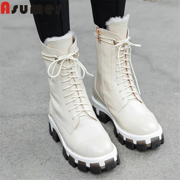 boots asumer 2021 est winter shoes women wool snow genuine leather footwear round toe lace up casual ankle, Black
boots asumer 2021 est winter shoes women wool snow genuine leather footwear round toe lace up casual ankle, Black