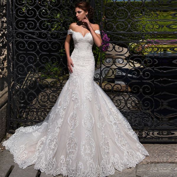 2021 new out of the shoulder mermaid rents up appliqued tulle gowns dressed as bride lace wedding dress mariage f6yq, White
2021 new out of the shoulder mermaid rents up appliqued tulle gowns dressed as bride lace wedding dress mariage f6yq, White