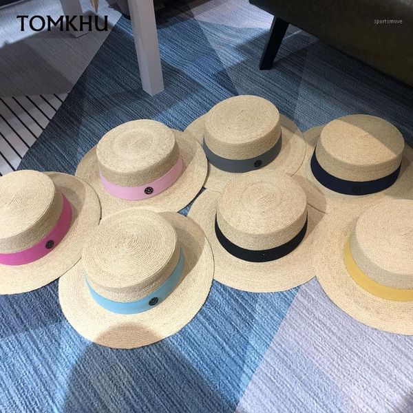 wide brim hats sun hat women vintage boater straw classic ribbon band summer raffia beach wholesale1, Blue;gray
wide brim hats sun hat women vintage boater straw classic ribbon band summer raffia beach wholesale1, Blue;gray