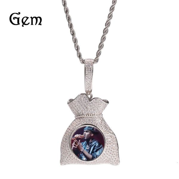 hip hop p pendant copper inlaid zircon new style purse modeling creative diy pendant necklace, Silver
hip hop p pendant copper inlaid zircon new style purse modeling creative diy pendant necklace, Silver