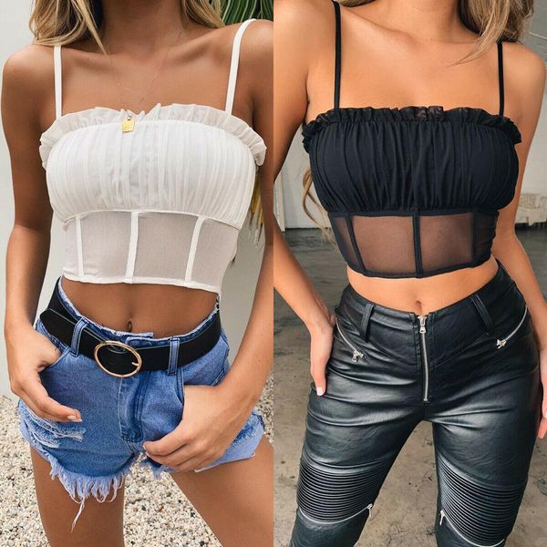 summer womens chiffon tank crop sleeveless vest off shoulder camisole spaghetti strap ruched tank clothes, White
summer womens chiffon tank crop sleeveless vest off shoulder camisole spaghetti strap ruched tank clothes, White
