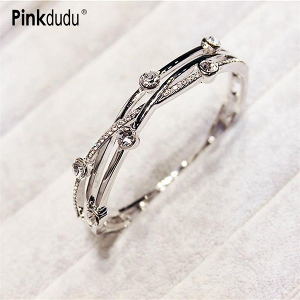 bangle pinkdudu fashion sparkly white crystal multilayer handchains gold silver hollow bracelets and bangles for women jewelry pd143, Black
bangle pinkdudu fashion sparkly white crystal multilayer handchains gold silver hollow bracelets and bangles for women jewelry pd143, Black