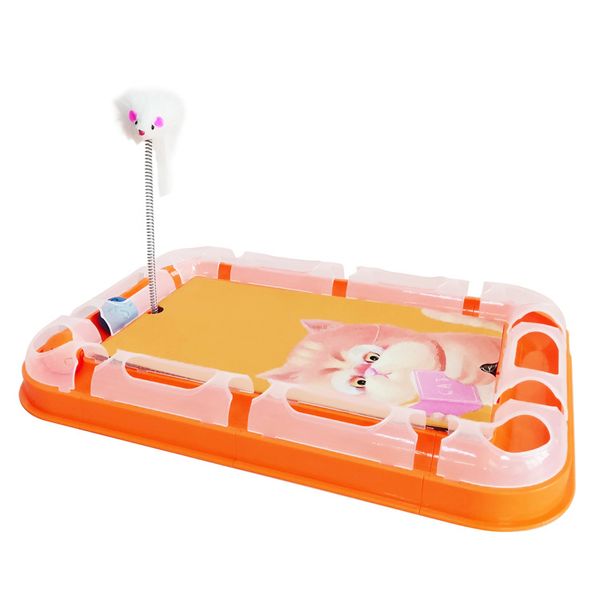 pet cat scratch boad with tracking ball cats scratcher pad with sping mouse toy kitten turntable toy dual side corrugated paper
pet cat scratch boad with tracking ball cats scratcher pad with sping mouse toy kitten turntable toy dual side corrugated paper