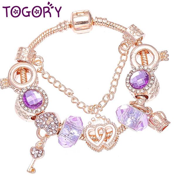 charm bracelets togory fashion purple crystal key beads & bangles for women heart brand bracelet diy jewelry femme, Golden;silver
charm bracelets togory fashion purple crystal key beads & bangles for women heart brand bracelet diy jewelry femme, Golden;silver