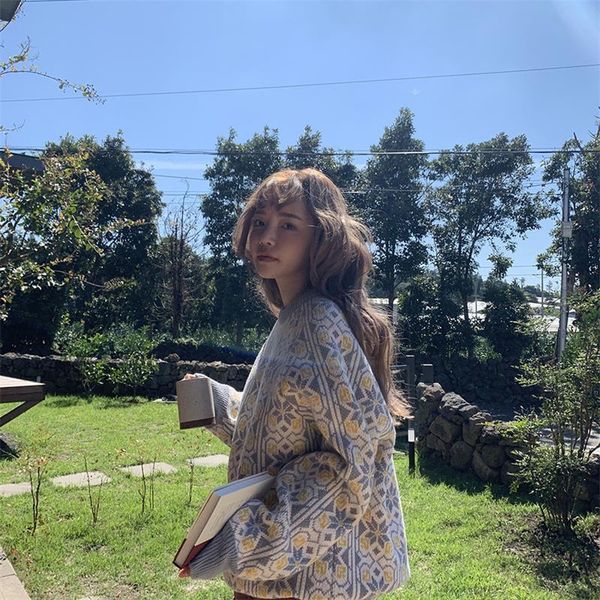 female korean harajuku loose ins color matching sweater women's sweaters japanese kawaii ulzzang vintage clothing for women, White;black
female korean harajuku loose ins color matching sweater women's sweaters japanese kawaii ulzzang vintage clothing for women, White;black