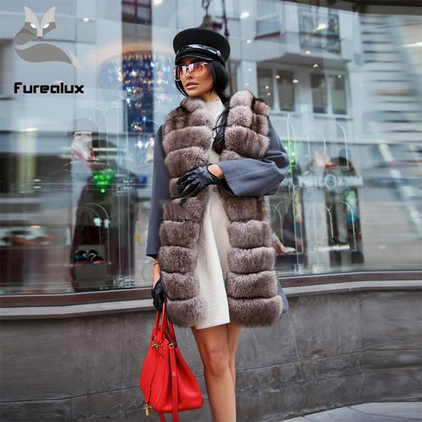 women's fur & faux furealux women winter real cashmere woolen blends coat natural collar lapel temperament warm outerwear, Black
women's fur & faux furealux women winter real cashmere woolen blends coat natural collar lapel temperament warm outerwear, Black