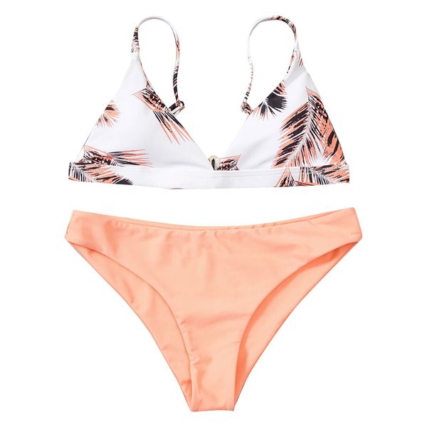 womens swimwear ladies summer fashion hawaii floral printed split bikini swimsuit with underpants open back beachwear, White;black
womens swimwear ladies summer fashion hawaii floral printed split bikini swimsuit with underpants open back beachwear, White;black