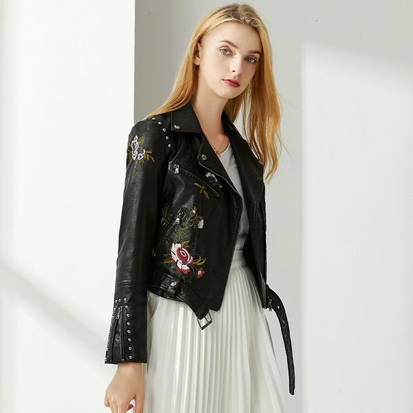 2021 new autumn female floral embroidery printing plutonium punk black soft leather jacket nfzd
2021 new autumn female floral embroidery printing plutonium punk black soft leather jacket nfzd