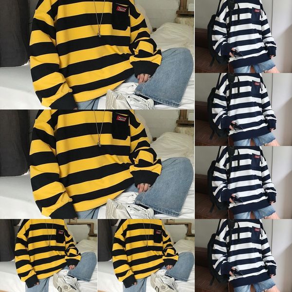 repf7 men's sweaer ins coa sweaer-shir sweaerinerne korean striped handsome trendy celebrity style t autumn cotton long sleeve t-shirt, Black
repf7 men's sweaer ins coa sweaer-shir sweaerinerne korean striped handsome trendy celebrity style t autumn cotton long sleeve t-shirt, Black