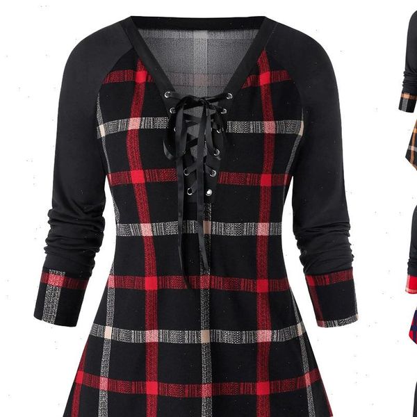 plaid fashion long blouse shirt women spring autumn womens and blouses tee woman shirts plus size xxxxl 5xl, White
plaid fashion long blouse shirt women spring autumn womens and blouses tee woman shirts plus size xxxxl 5xl, White
