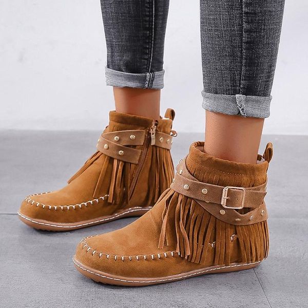 fashion low heel flat cozy shoes zipper solid color short round toe women shoes vintage tassel shoe botas mujer #c, Black
fashion low heel flat cozy shoes zipper solid color short round toe women shoes vintage tassel shoe botas mujer #c, Black