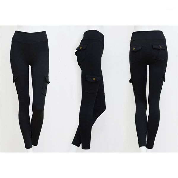 women elastic leggings dacron sports hips up long pants with pockets cx171, Black;white
women elastic leggings dacron sports hips up long pants with pockets cx171, Black;white