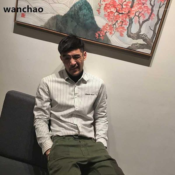men's casual shirts wanchao 2021 urban yapi men's quality vertical stripe shirt american leisure fit fashion brand fashionable shi, White;black
men's casual shirts wanchao 2021 urban yapi men's quality vertical stripe shirt american leisure fit fashion brand fashionable shi, White;black