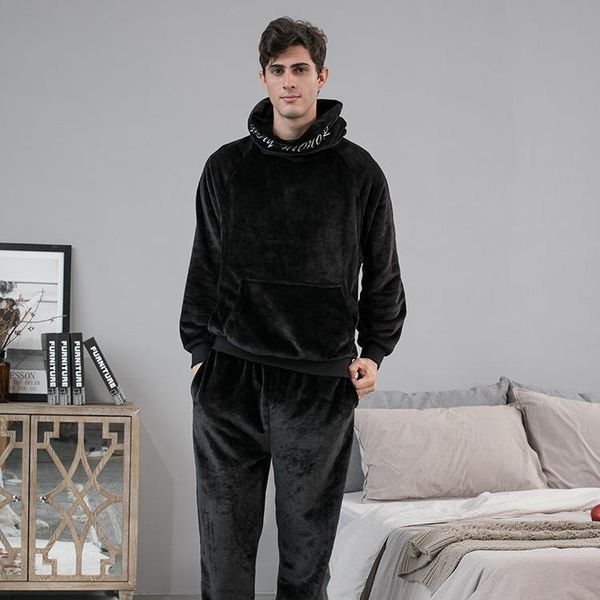 yrrfuot 2021 autumn winter new men's flannel loose velvet pajamas casual comfortable men hooded warmth thickening homewear suit, Black;brown
yrrfuot 2021 autumn winter new men's flannel loose velvet pajamas casual comfortable men hooded warmth thickening homewear suit, Black;brown
