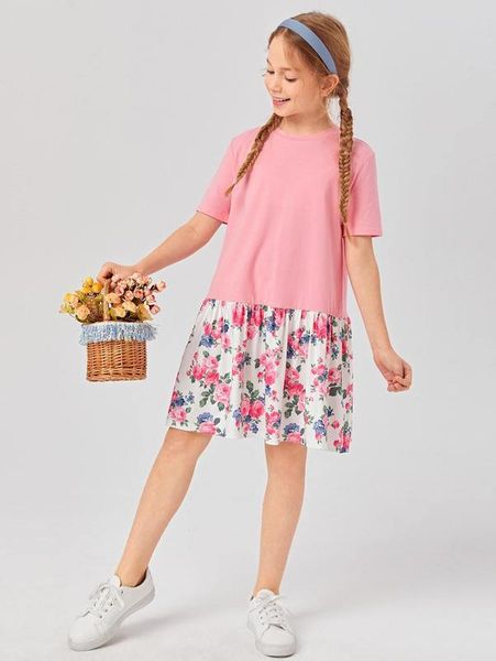 girls floral ruffle hem smock dress she, Red;yellow
girls floral ruffle hem smock dress she, Red;yellow