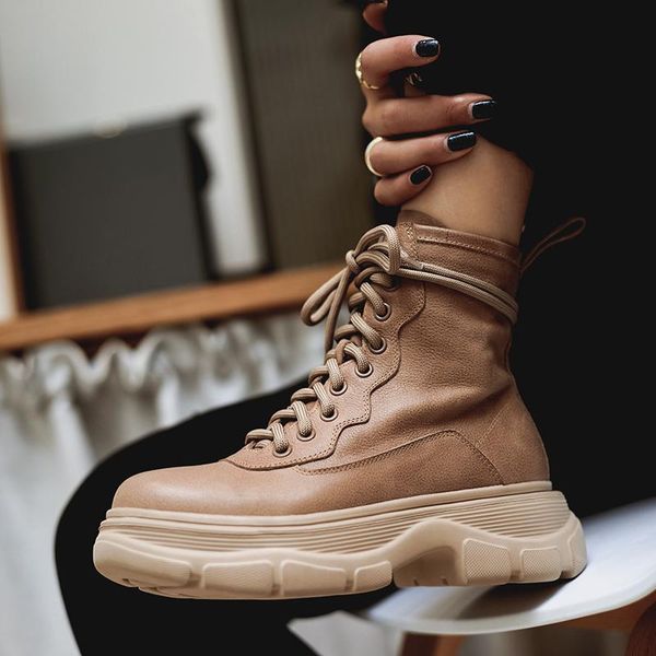thick bottom boots women flatform round toe lace up ankle botas british handsome retro short boots 2020 autumn winter, Black
thick bottom boots women flatform round toe lace up ankle botas british handsome retro short boots 2020 autumn winter, Black