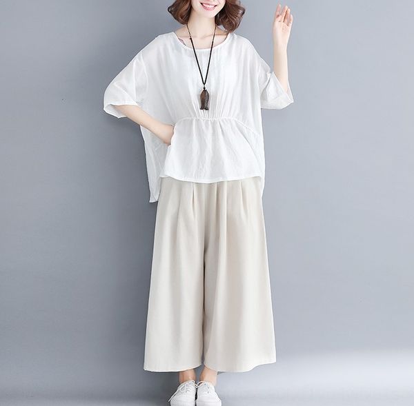 summer 2019 new cotton linen wide leg suit suitwide leg pants suitsuit large size linen two-piece loose pants 0w1ww, Gray
summer 2019 new cotton linen wide leg suit suitwide leg pants suitsuit large size linen two-piece loose pants 0w1ww, Gray