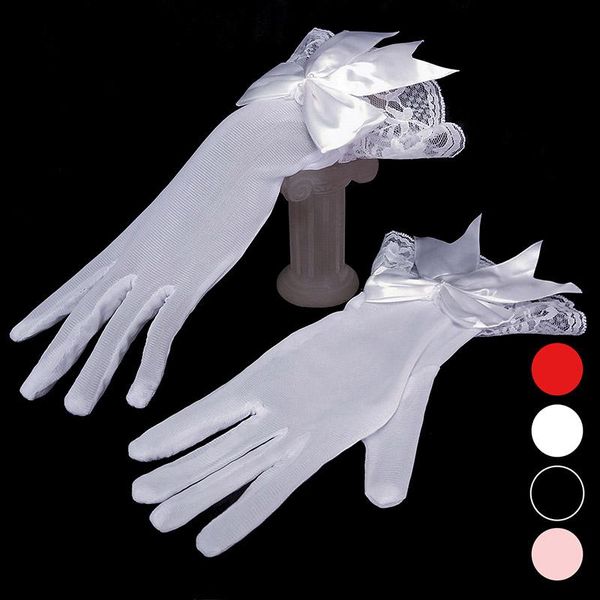 five fingers gloves ladies important dress short net yarn lace bow red black beige white b100, Blue;gray
five fingers gloves ladies important dress short net yarn lace bow red black beige white b100, Blue;gray