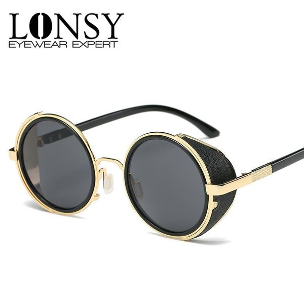 sunglasses lonsy steampunk women round glasses goggles men brand design vintage retro style punk uv400, White;black
sunglasses lonsy steampunk women round glasses goggles men brand design vintage retro style punk uv400, White;black