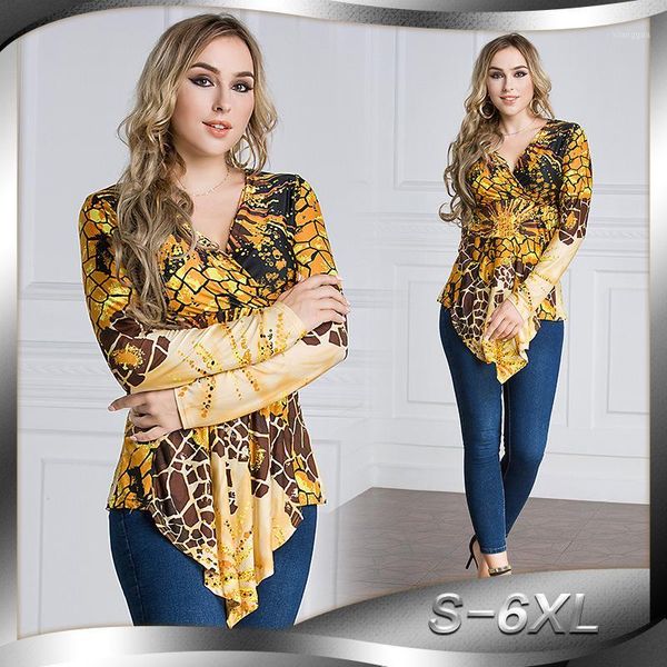 plus size s-6xl slim print women v-neck irregular hem shirts long sleeve 2020 spring soft streetwear womens clothing1, White
plus size s-6xl slim print women v-neck irregular hem shirts long sleeve 2020 spring soft streetwear womens clothing1, White