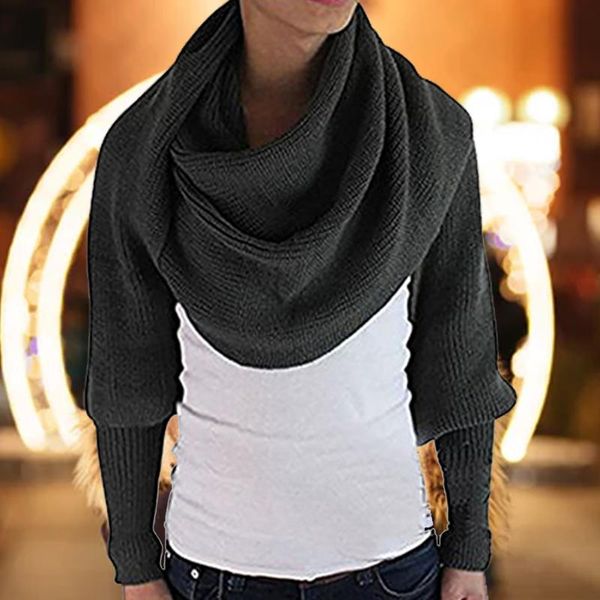 office home with sleeve knit wrap solid women scarf soft winter warm protective decorative daily artificial wool outdoor, Blue;gray
office home with sleeve knit wrap solid women scarf soft winter warm protective decorative daily artificial wool outdoor, Blue;gray
