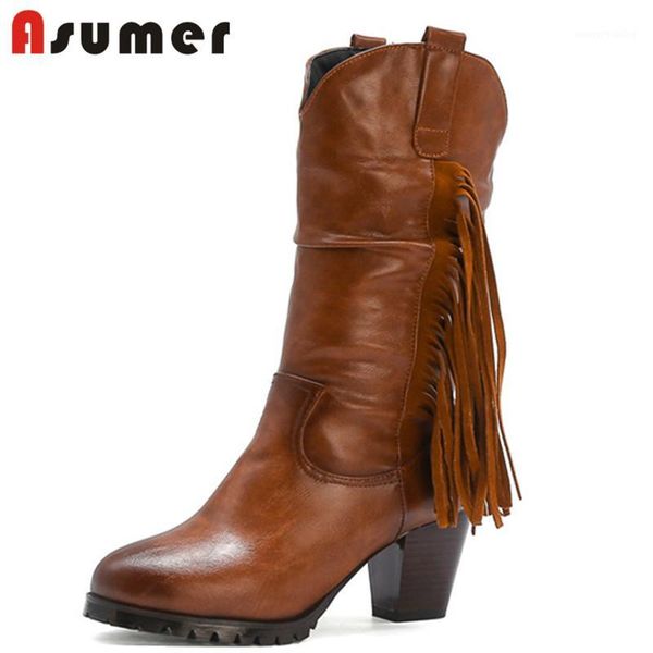 asumer 2020 big size 34-48 mid calf boots women pu round toe fashion tassel 7cm high heel shoes ladies western boots1, Black
asumer 2020 big size 34-48 mid calf boots women pu round toe fashion tassel 7cm high heel shoes ladies western boots1, Black