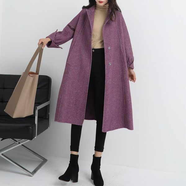 2020 autumn and winter new fashion ladies double-sided cashmere coat female long section small woolen coat slim jacket1, Black
2020 autumn and winter new fashion ladies double-sided cashmere coat female long section small woolen coat slim jacket1, Black