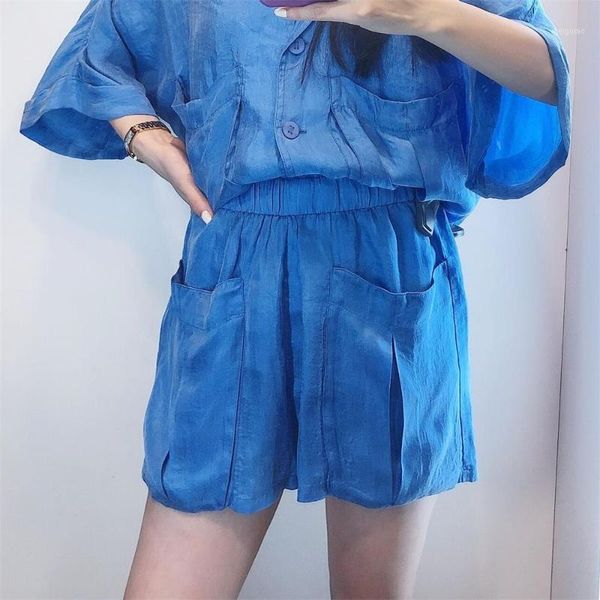 2021 new high waist elastic shorts temperament wild long legs pockets lazy home blue loose short1, White;black
2021 new high waist elastic shorts temperament wild long legs pockets lazy home blue loose short1, White;black