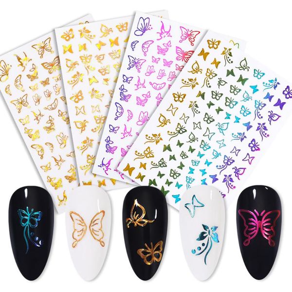 1 piece of fashionable color butterfly design nail stickers diy holographic color 3d slider nail decoration stickers, Black
1 piece of fashionable color butterfly design nail stickers diy holographic color 3d slider nail decoration stickers, Black