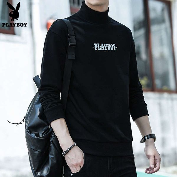 playboy high collar clothes trend sweater winter korean long sleeve bottom coat men's autumn top, Black
playboy high collar clothes trend sweater winter korean long sleeve bottom coat men's autumn top, Black
