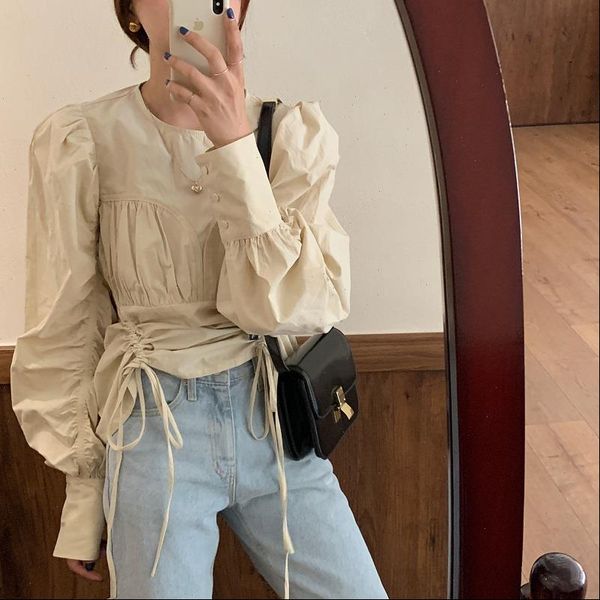drawstring waist stitching fake two piece shirt women loose shirts 2021 new autumn korean puff sleeve blouse, White
drawstring waist stitching fake two piece shirt women loose shirts 2021 new autumn korean puff sleeve blouse, White