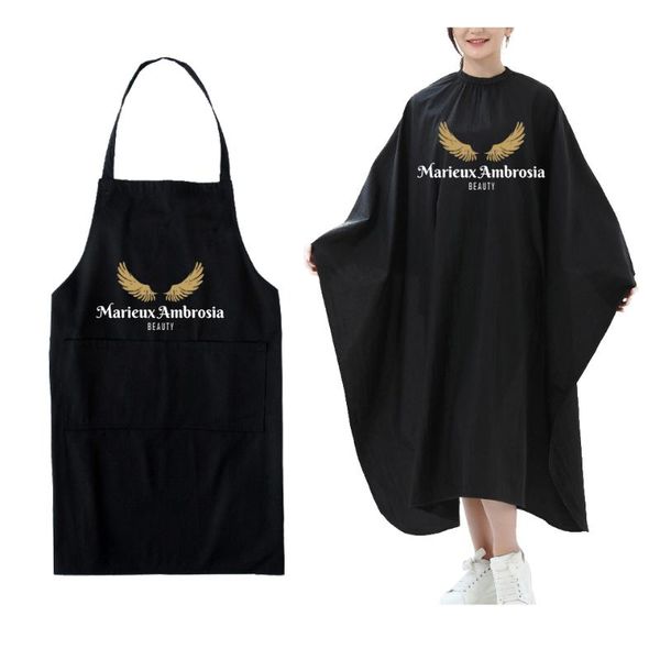custom shop brand name hair salon cape and apron hairdressing cape cloth customized logo hair dress barber gowns
custom shop brand name hair salon cape and apron hairdressing cape cloth customized logo hair dress barber gowns